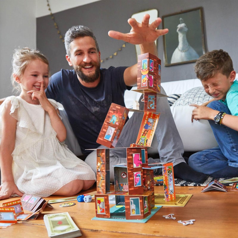 HABA Rhino Hero Super Battle - Exciting 3D Stacking Board Game for Kids & Adults, Fun Family Games, Stacking Card Games for Kids, Made in Germany - Image 3